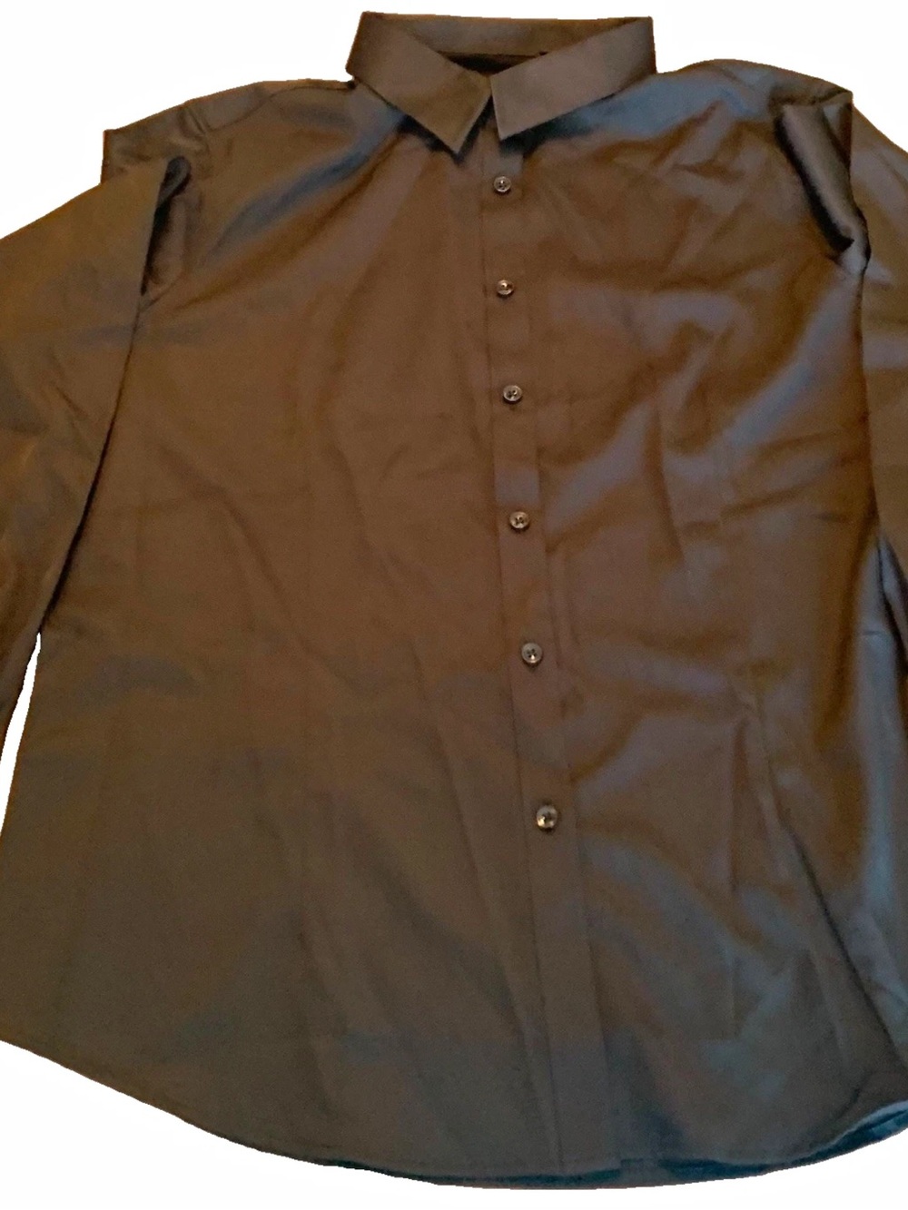 Black Women's Button-Down Shirt with Point Collar